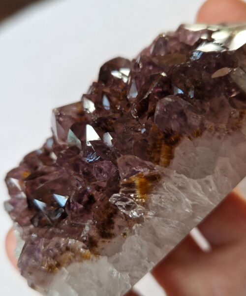 Premium Amethyst Quartz Purple Druzy Side Point 22 Crystal Tower 206g H7xW4xD4.5cm - Image 9