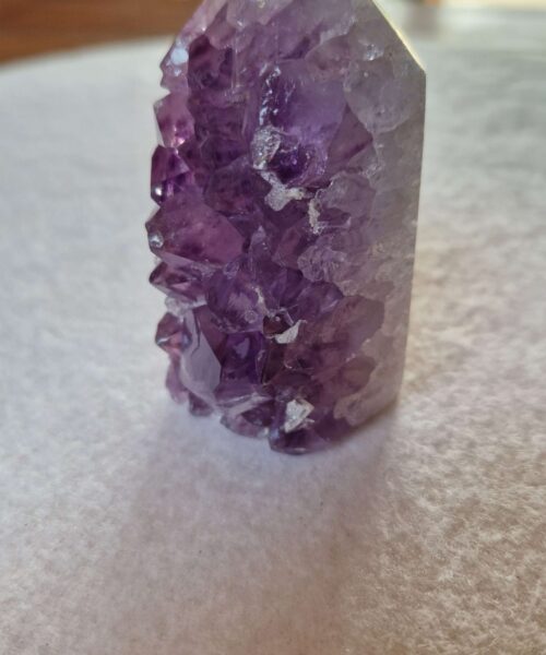 Premium Amethyst Quartz Purple Druzy Side Point 23 Crystal Tower 220g H7.5xW4.5xD4cm - Image 3