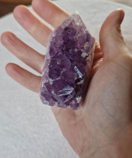 Premium Amethyst Quartz Purple Druzy Side Point 23 Crystal Tower 220g H7.5xW4.5xD4cm - Image 5