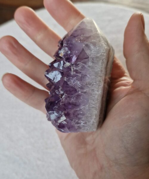 Premium Amethyst Quartz Purple Druzy Side Point 23 Crystal Tower 220g H7.5xW4.5xD4cm - Image 6