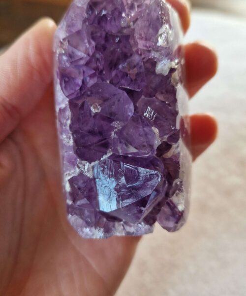 Premium Amethyst Quartz Purple Druzy Side Point 23 Crystal Tower 220g H7.5xW4.5xD4cm - Image 9