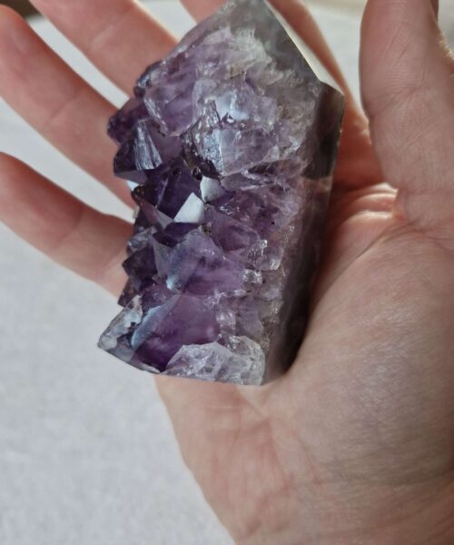 Premium Amethyst Quartz Purple Druzy Side Point 24 Crystal Tower 193g H7.5xW3.5xD4cm - Image 7