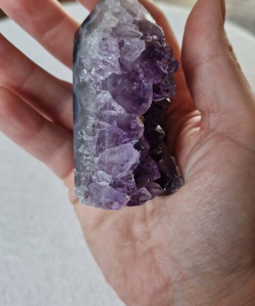 Premium Amethyst Quartz Purple Druzy Side Point 24 Crystal Tower 193g H7.5xW3.5xD4cm - Image 8