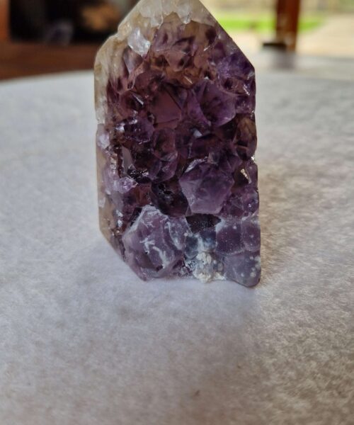 Premium Amethyst Quartz Purple Druzy Side Point 27 Crystal Tower 207g H6.5xW4xD5cm