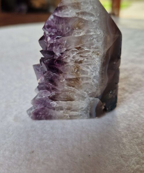 Premium Amethyst Quartz Purple Druzy Side Point 27 Crystal Tower 207g H6.5xW4xD5cm - Image 3