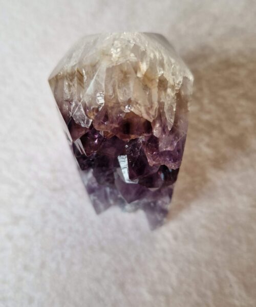 Premium Amethyst Quartz Purple Druzy Side Point 27 Crystal Tower 207g H6.5xW4xD5cm - Image 4