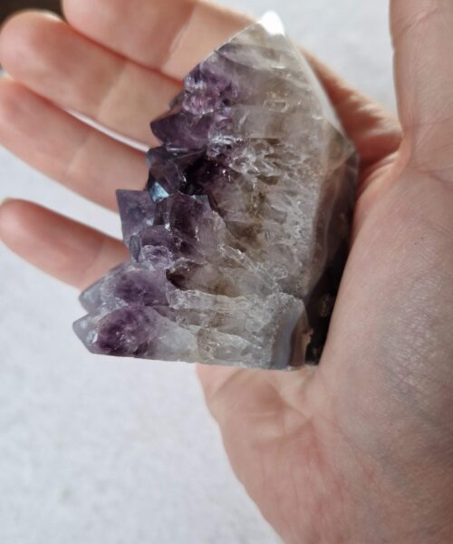 Premium Amethyst Quartz Purple Druzy Side Point 27 Crystal Tower 207g H6.5xW4xD5cm - Image 7