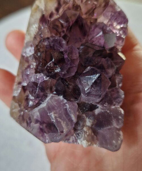 Premium Amethyst Quartz Purple Druzy Side Point 27 Crystal Tower 207g H6.5xW4xD5cm - Image 8