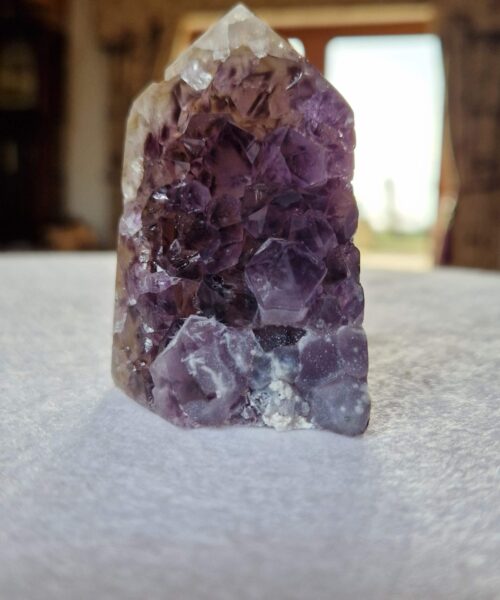 Premium Amethyst Quartz Purple Druzy Side Point 27 Crystal Tower 207g H6.5xW4xD5cm - Image 9