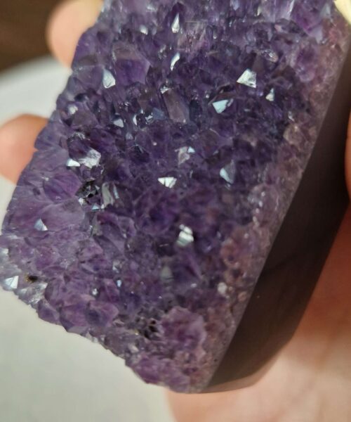 Premium Amethyst Quartz Purple Druzy Side Point 29 Crystal Tower 229g H7.5xW5xD4cm - Image 8