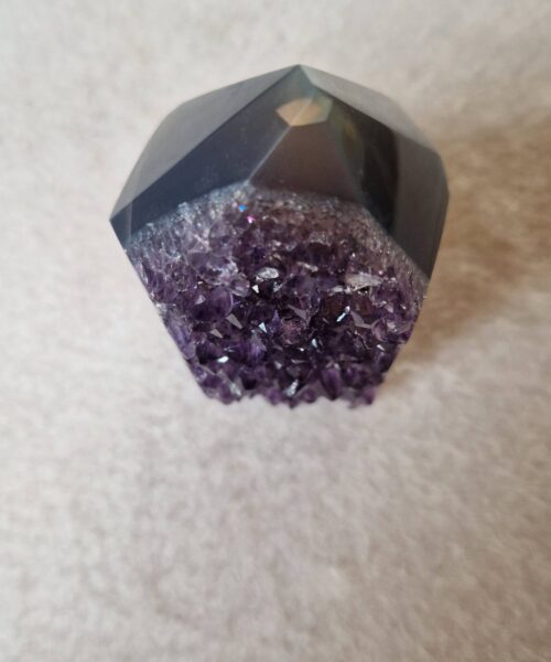 Premium Amethyst Quartz Purple Druzy Side Point 29 Crystal Tower 229g H7.5xW5xD4cm - Image 9
