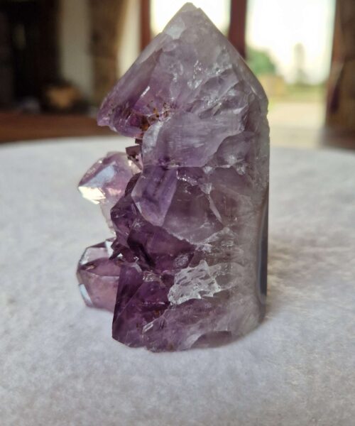 Alternative view of Premium Amethyst Quartz Purple Druzy Side Point 30 Crystal Tower 208g H8xW4xD4.5cm