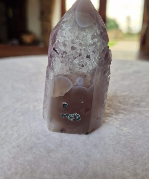 Premium Amethyst Quartz Purple Druzy Side Point 30 Crystal Tower 208g H8xW4xD4.5cm - Image 4