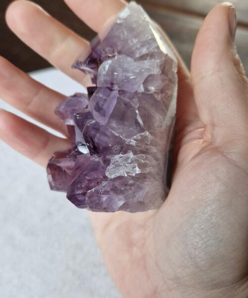 Premium Amethyst Quartz Purple Druzy Side Point 30 Crystal Tower 208g H8xW4xD4.5cm - Image 7