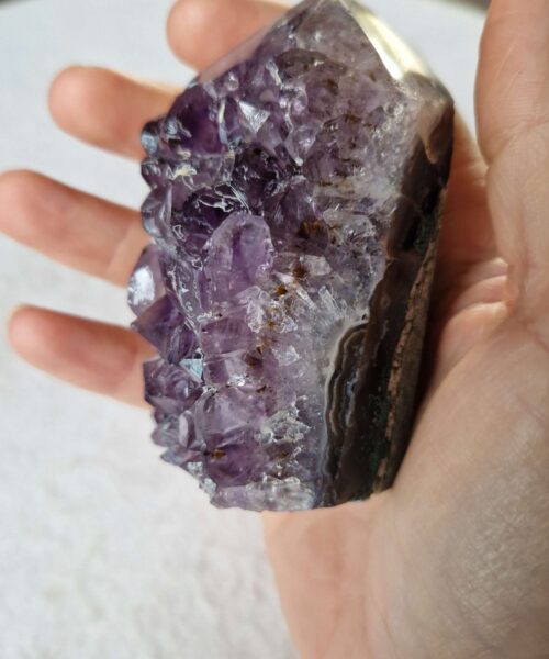 Premium Amethyst Quartz Purple Druzy Side Point 31 Crystal Tower 285g H8xW5.5xD4.5cm - Image 6