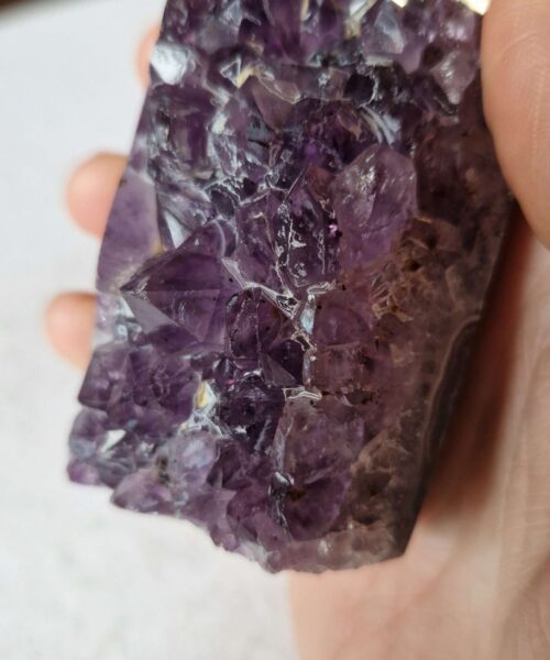 Premium Amethyst Quartz Purple Druzy Side Point 31 Crystal Tower 285g H8xW5.5xD4.5cm - Image 8