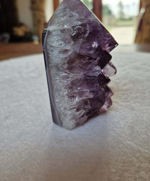 Premium Amethyst Quartz Purple Druzy Side Point 35 Crystal Tower 318g H8.5xW4.5xD5cm - Image 3