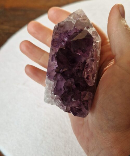 Premium Amethyst Quartz Purple Druzy Side Point 35 Crystal Tower 318g H8.5xW4.5xD5cm - Image 5