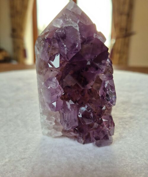 Premium Amethyst Quartz Purple Druzy Side Point 35 Crystal Tower 318g H8.5xW4.5xD5cm