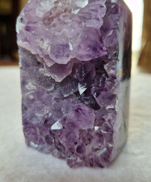 Premium Amethyst Quartz Purple Druzy Side Point 36 Crystal Tower 428g H9xW5.5xD6cm - Image 4