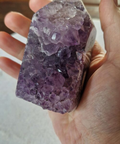 Premium Amethyst Quartz Purple Druzy Side Point 36 Crystal Tower 428g H9xW5.5xD6cm - Image 5