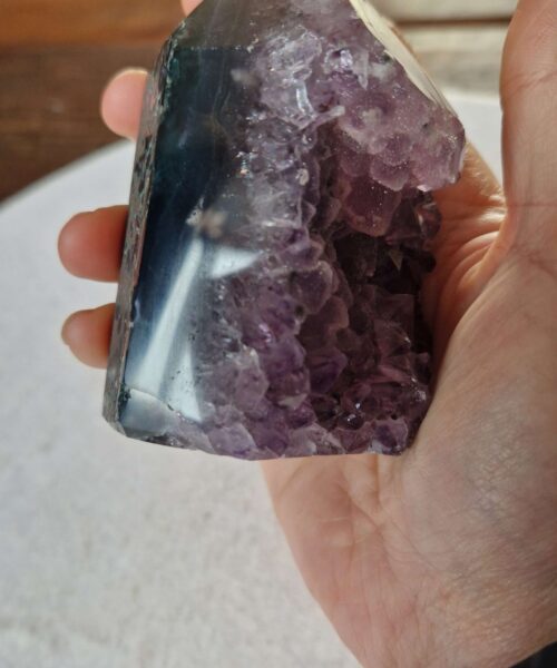 Premium Amethyst Quartz Purple Druzy Side Point 36 Crystal Tower 428g H9xW5.5xD6cm - Image 8