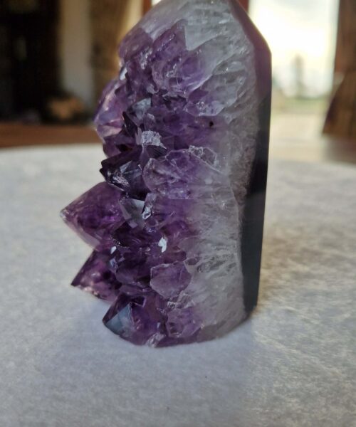 Premium Amethyst Quartz Purple Druzy Side Point 37 Crystal Tower 313g H9xW4.5xD5cm - Image 3
