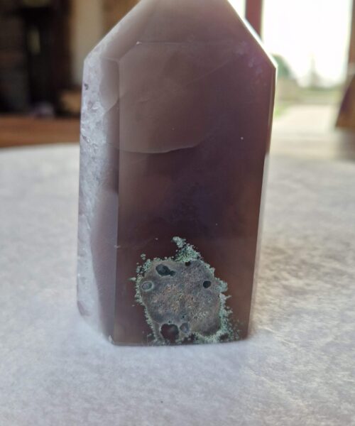 Premium Amethyst Quartz Purple Druzy Side Point 37 Crystal Tower 313g H9xW4.5xD5cm - Image 4
