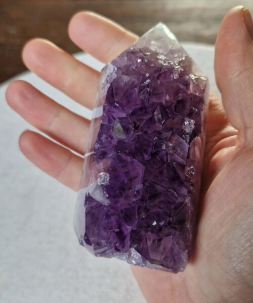 Premium Amethyst Quartz Purple Druzy Side Point 37 Crystal Tower 313g H9xW4.5xD5cm - Image 6