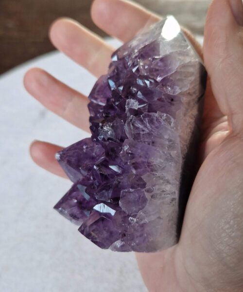 Premium Amethyst Quartz Purple Druzy Side Point 37 Crystal Tower 313g H9xW4.5xD5cm - Image 7