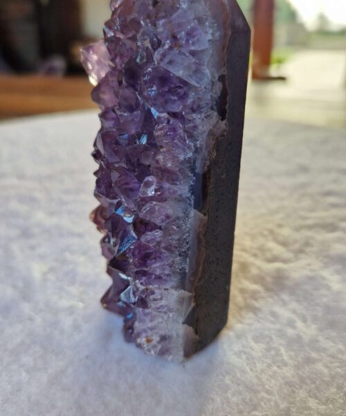 Premium Amethyst Quartz Purple Druzy Side Point 38 Crystal Tower 348g H10.5xW4.5xD3cm - Image 3