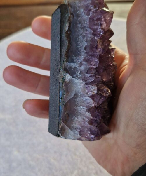 Premium Amethyst Quartz Purple Druzy Side Point 38 Crystal Tower 348g H10.5xW4.5xD3cm - Image 7