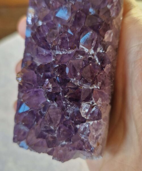Premium Amethyst Quartz Purple Druzy Side Point 38 Crystal Tower 348g H10.5xW4.5xD3cm - Image 8