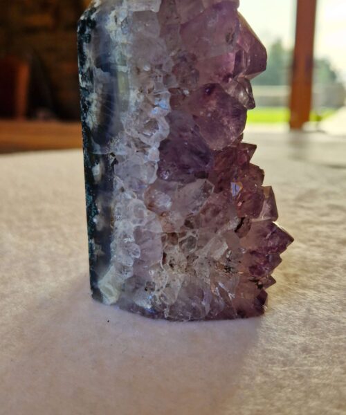 Premium Amethyst Quartz Purple Druzy Side Point 39 Crystal Tower 452g H9.5xW5xD5cm - Image 3