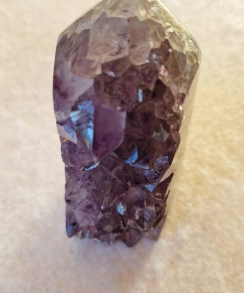 Premium Amethyst Quartz Purple Druzy Side Point 39 Crystal Tower 452g H9.5xW5xD5cm - Image 4