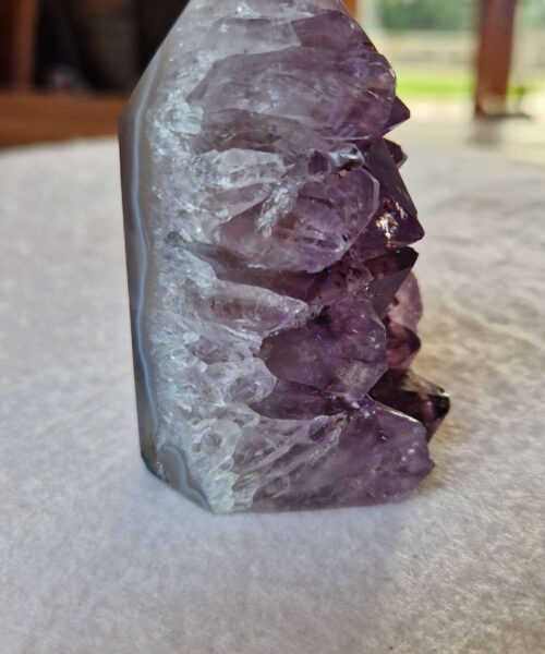Premium Amethyst Quartz Purple Druzy Side Point 43 Crystal Tower 294g H8.5xW4.5xD4.5cm - Image 3