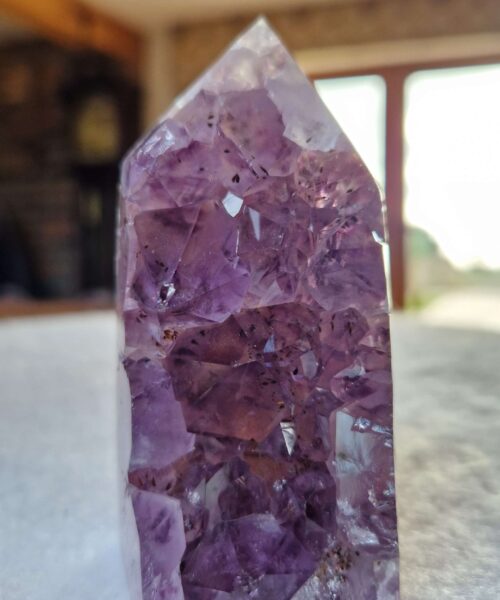 Premium Amethyst Quartz Purple Druzy Side Point 43 Crystal Tower 294g H8.5xW4.5xD4.5cm - Image 9