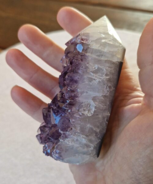 Premium Amethyst Quartz Purple Druzy Side Point 44 Crystal Tower 269g H9xW4xD4cm - Image 6