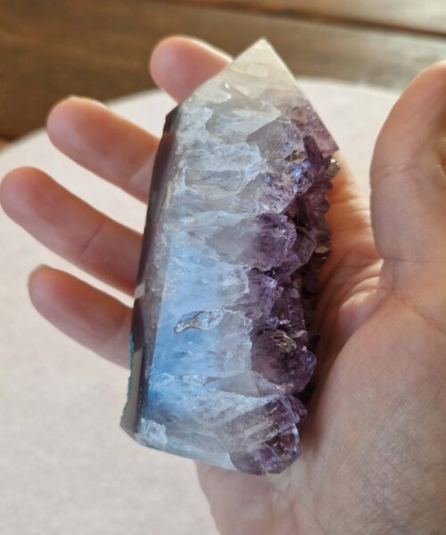 Premium Amethyst Quartz Purple Druzy Side Point 44 Crystal Tower 269g H9xW4xD4cm - Image 7