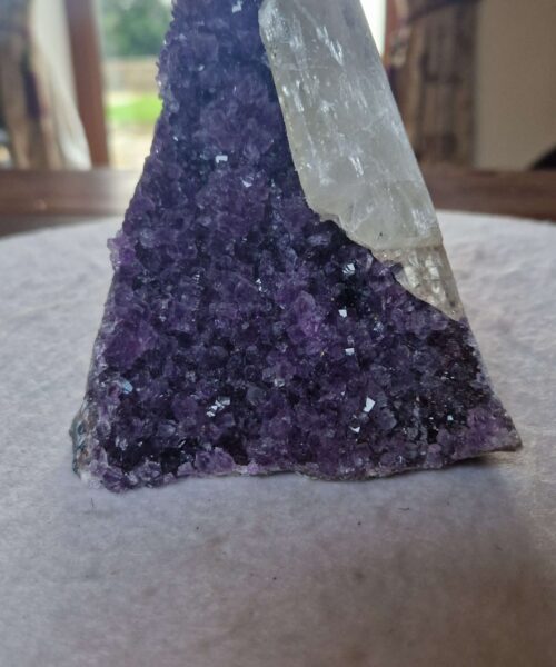 Premium High Grade Amethyst Druzy 342 Mini Geode Cluster Piece Cut Base 952g H12xW10xD11cm