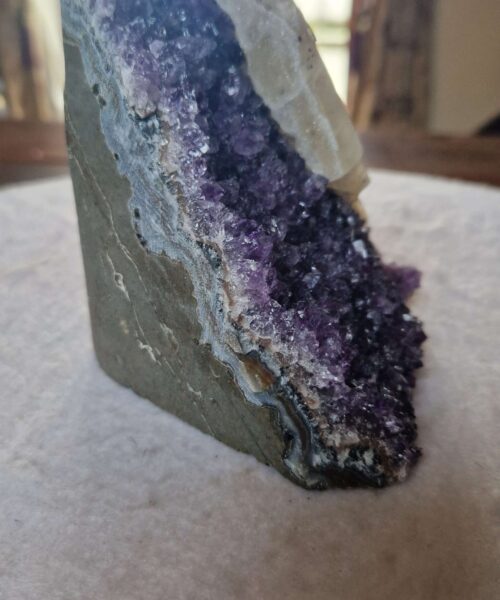 Premium High Grade Amethyst Druzy 342 Mini Geode Cluster Piece Cut Base 952g H12xW10xD11cm - Image 5
