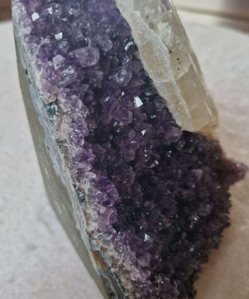 Premium High Grade Amethyst Druzy 342 Mini Geode Cluster Piece Cut Base 952g H12xW10xD11cm - Image 7