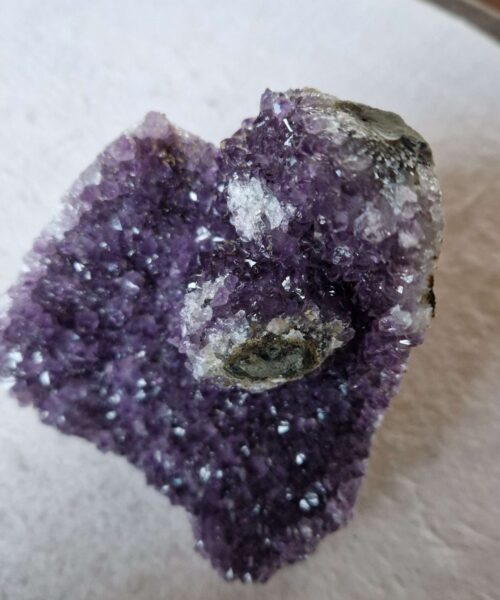 Premium High Grade Amethyst Druzy 348 Mini Geode Cluster Piece Cut Base 1.344g H15xW11xD10cm - Image 6
