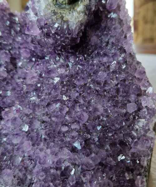 Premium High Grade Amethyst Druzy 348 Mini Geode Cluster Piece Cut Base 1.344g H15xW11xD10cm - Image 8
