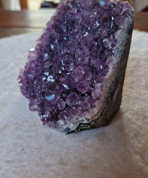 Alternative view of Premium High Grade Amethyst Druzy 359 Mini Geode Cluster Piece Cut Base 687g H8.5xW10xD7cm
