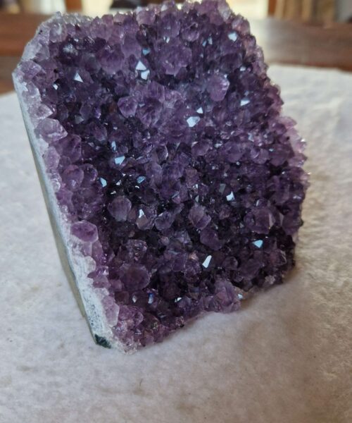 Premium High Grade Amethyst Druzy 359 Mini Geode Cluster Piece Cut Base 687g H8.5xW10xD7cm - Image 3