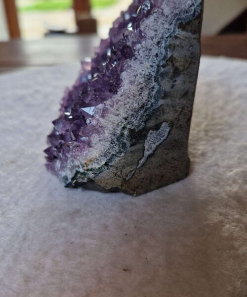 Premium High Grade Amethyst Druzy 359 Mini Geode Cluster Piece Cut Base 687g H8.5xW10xD7cm - Image 4