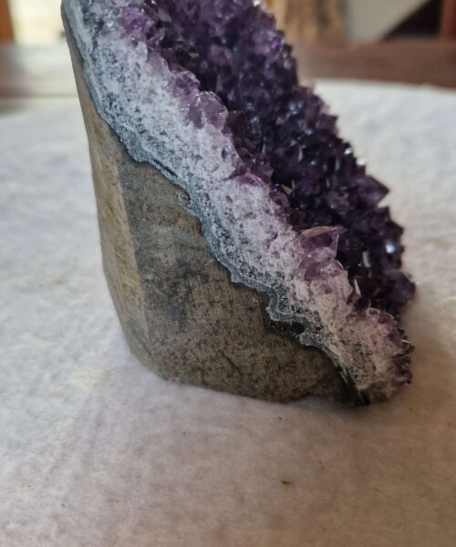 Premium High Grade Amethyst Druzy 359 Mini Geode Cluster Piece Cut Base 687g H8.5xW10xD7cm - Image 5