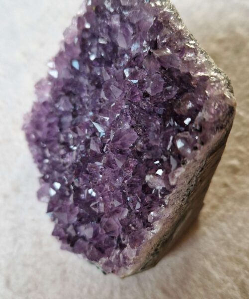 Premium High Grade Amethyst Druzy 359 Mini Geode Cluster Piece Cut Base 687g H8.5xW10xD7cm - Image 6