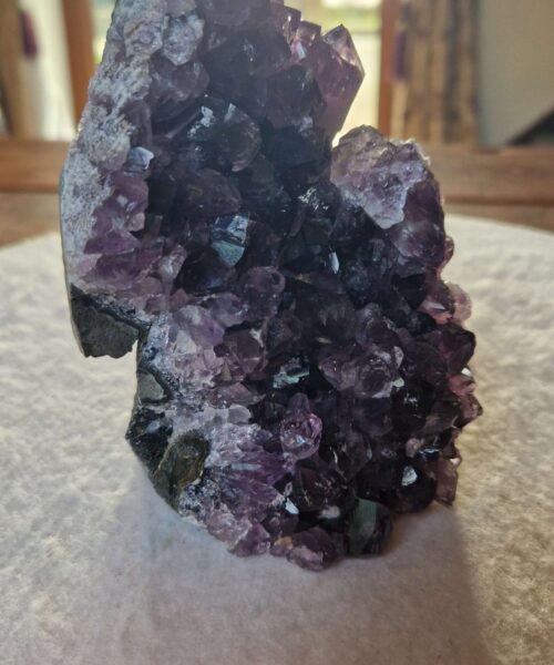 Alternative view of Premium High Grade Amethyst Druzy 362 Mini Geode Cluster Piece Cut Base 856g H13xW9xD8cm